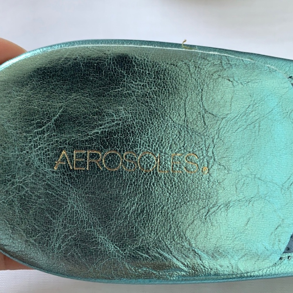 Aerosoles Slip on Sandals Teal Size 11 - Picture 6 of 8